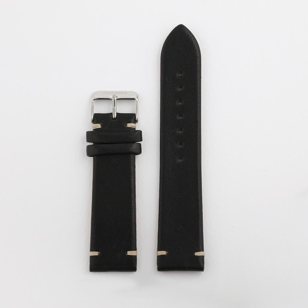 Lenomasigye 22Mm Stitched Premium Leather Strap Watch Band