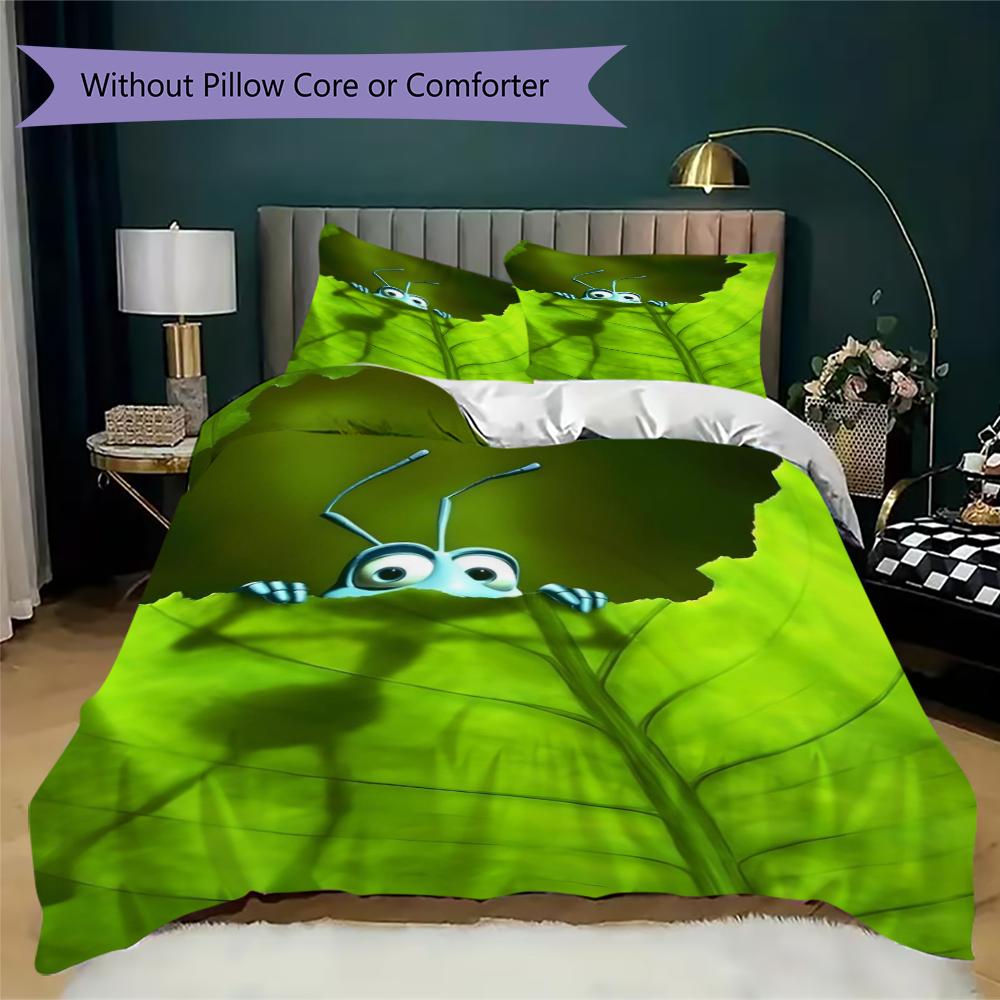 Biancheria da letto a tema A Bug's Life, Set copripiumino Copripiumino Federa Regalo di Compleanno per la Casa(1 * copripiumino + 2 * federa, senza nucleo)_lx