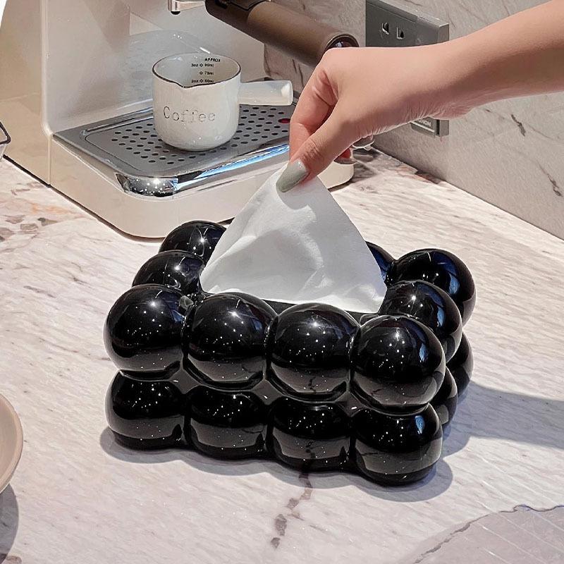 High Appearance Level Cotton Candy Tissue Box Household Living Room Tissue Storage Box High-end Dining Room Tissue Box