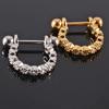 1pc Ear Tragus Cartilage Ring Stainless Steel Barbell With Cz Hoop Cartilage Cuff piercing Helix Daith Rook Lobe Earrings