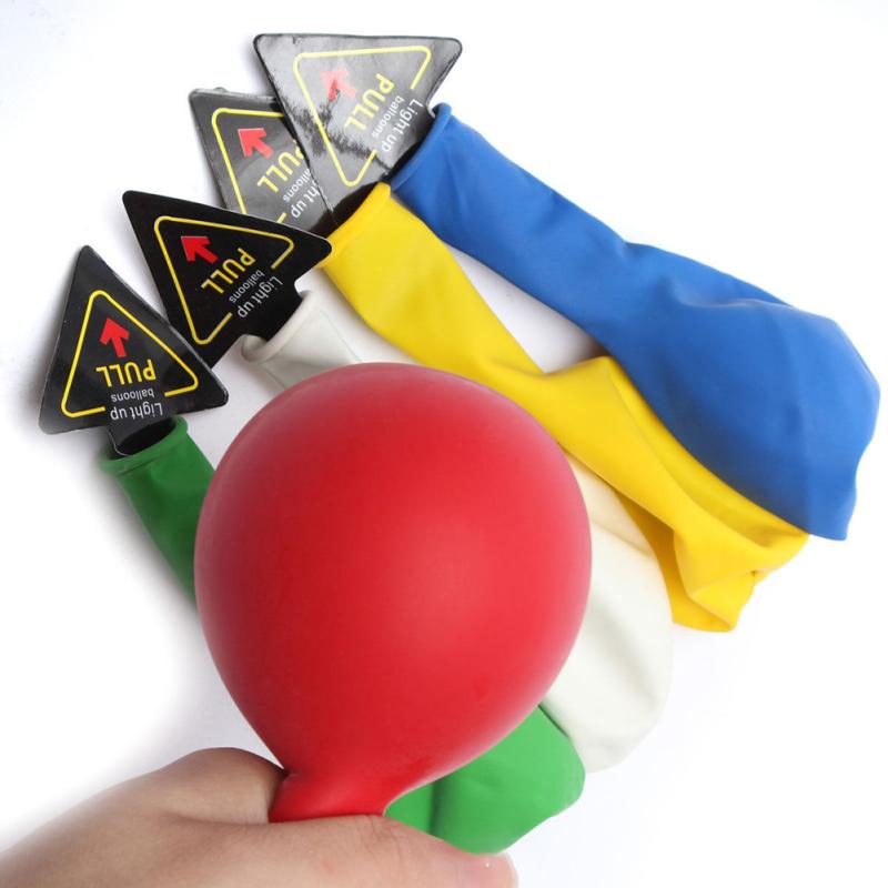 5pcs Latex Light Up Balloons With Led Lights Flashing Balloons For Birthday Wedding Celebration