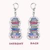 Pastel I Heart Flowery Books Keychains Ring for Accessories Bag  Pendant Key Chain Keyring Jewelry Fans Lovers Gifts