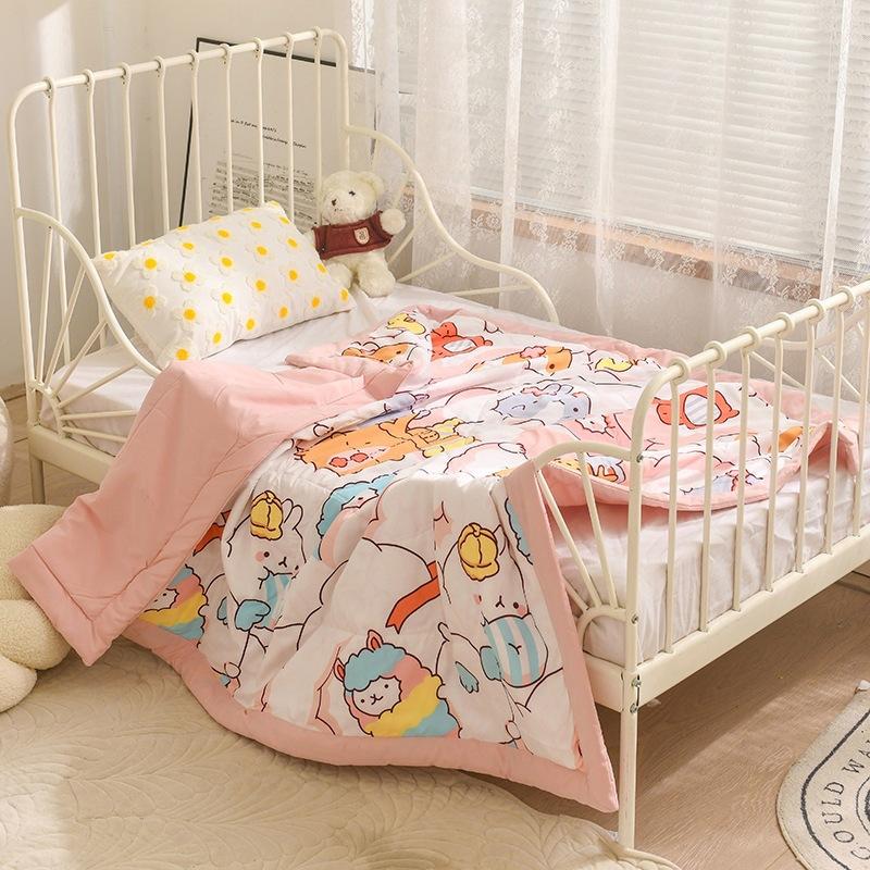 

Мягкое детское стираное хлопковое летнее одеяло для детского сада, летнее односпальное одеяло для обеденного перерыва 120x150cm