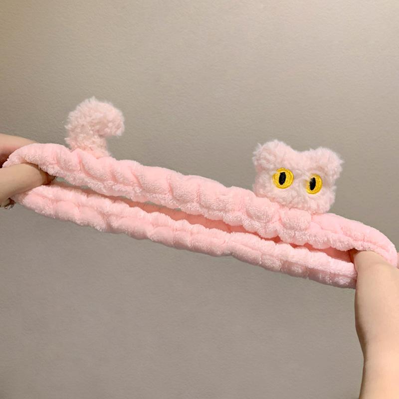Urocze Kreskówkowe Elastyczne Opaski na Głowę Makijaż Mycie Twarzy Opaski do Włosów Miękkie Niepozostawiające Śladów Nakrycie Głowy na Twarz Kawaii Akcesoria do Włosów
