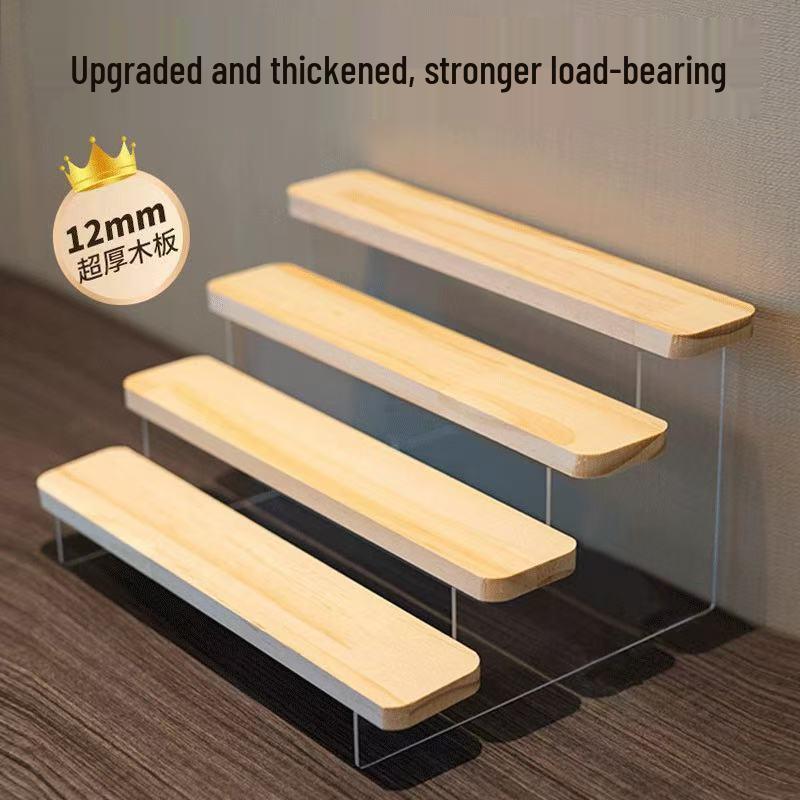 

Утолщенный акриловый и деревянный стенд для демонстрации фигурок для косметики и суккулентов Other