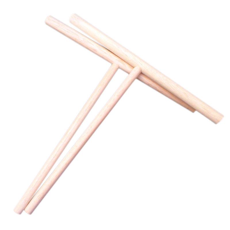 2 Pcs/lot Wooden Rake Round Batter Pancake Crepe Spreader Kitchen Tool DIY 16cm