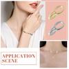CHGCRAFT 4Pcs 2 Colors Brass Clasps Platinum Golden Charm Holder Pendant Flat Round Clasps Pendant Clasp for Necklace Jewelry Making Bracelet Clasps