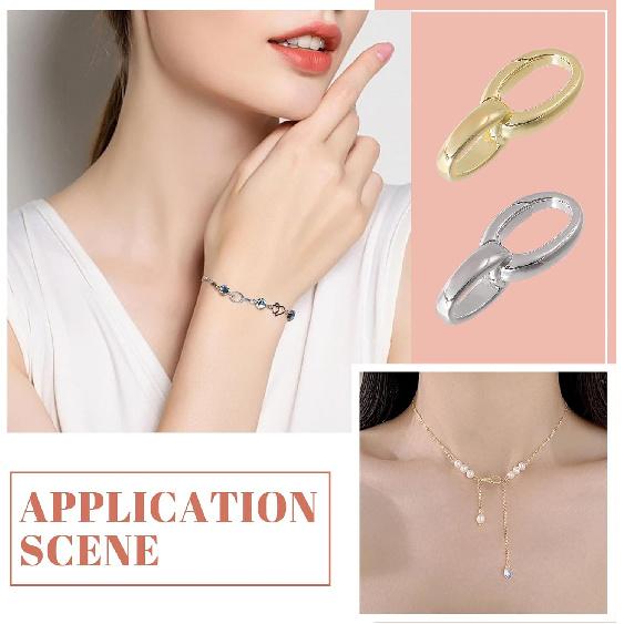 CHGCRAFT 4Pcs 2 Colors Brass Clasps Platinum Golden Charm Holder Pendant Flat Round Clasps Pendant Clasp for Necklace Jewelry Making Bracelet Clasps