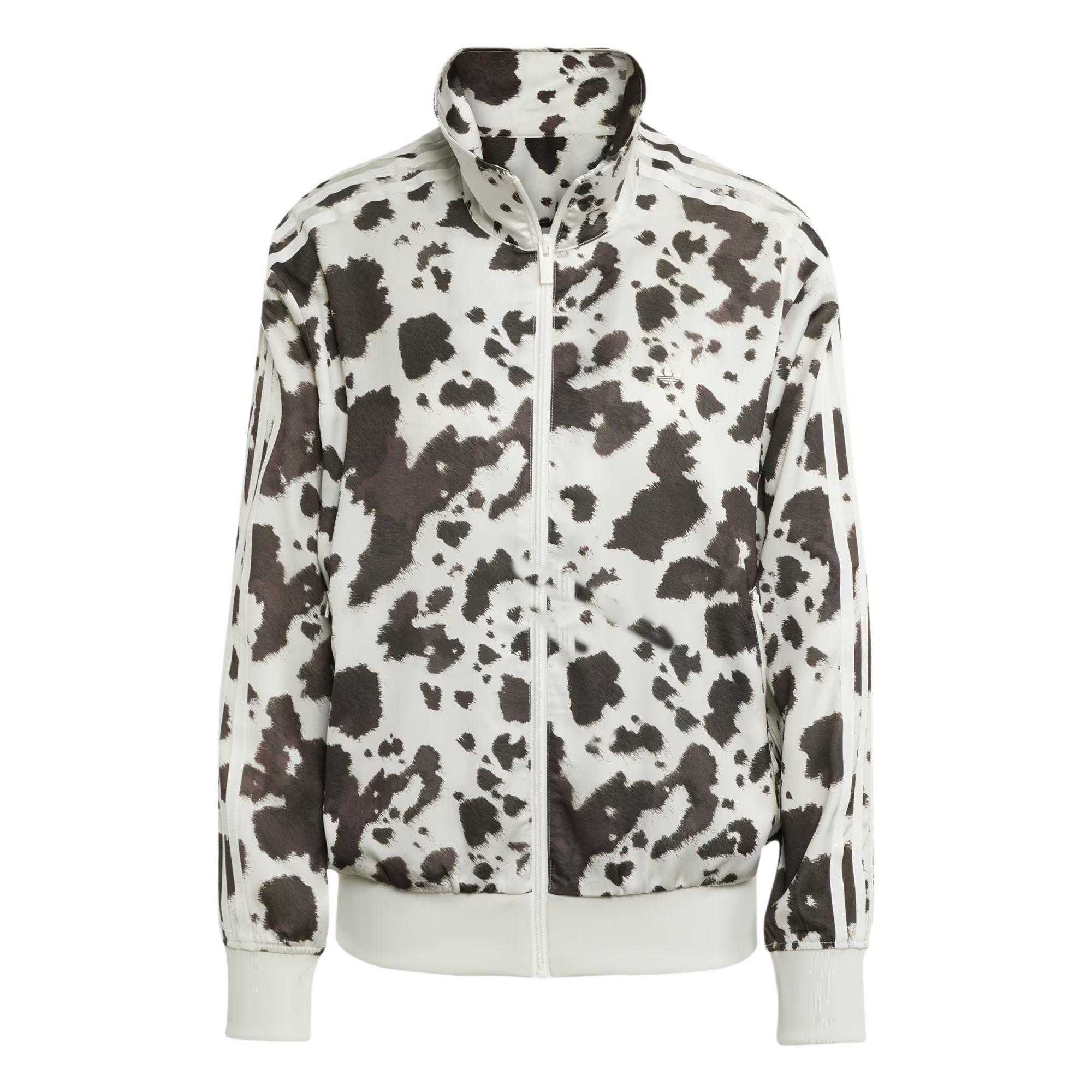 Adidas Originals Satin Track Top Women s Cow Print Multicolor Off White KA2683 S