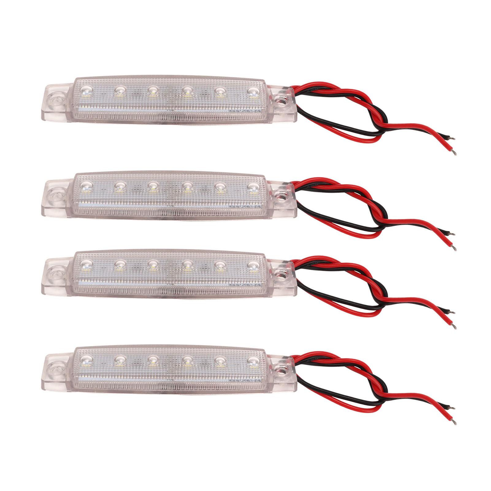 

4PCS Side Marker Light PC LED Bright Light Waterproof Rust Proof Side Lights for Ships Yachts