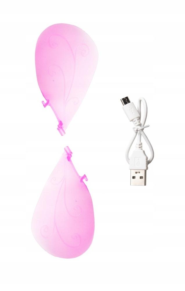 Muñeca Hada Voladora Rosa Controlada por Radio USB Luces LED Mágica