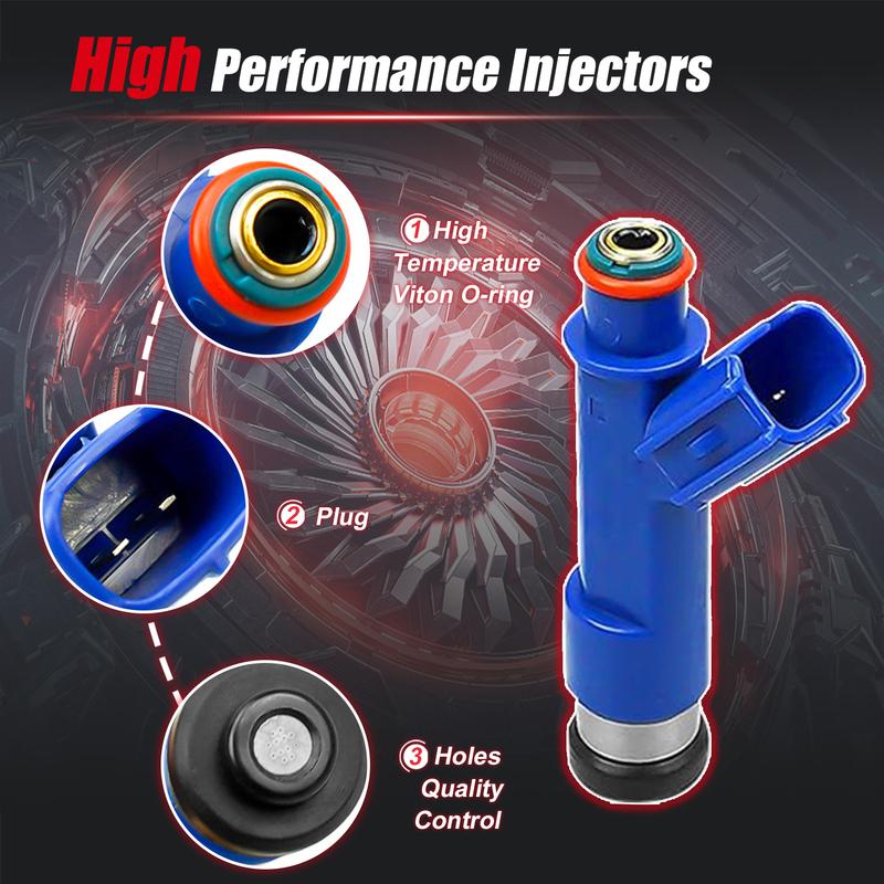 4pcs 23250-22050 23250-0D050 Fuel Injectors For TOYOTA Corolla Matrix 1.8L 2005 2006 2007 2008 23209-0D050 232500D050 2325022050