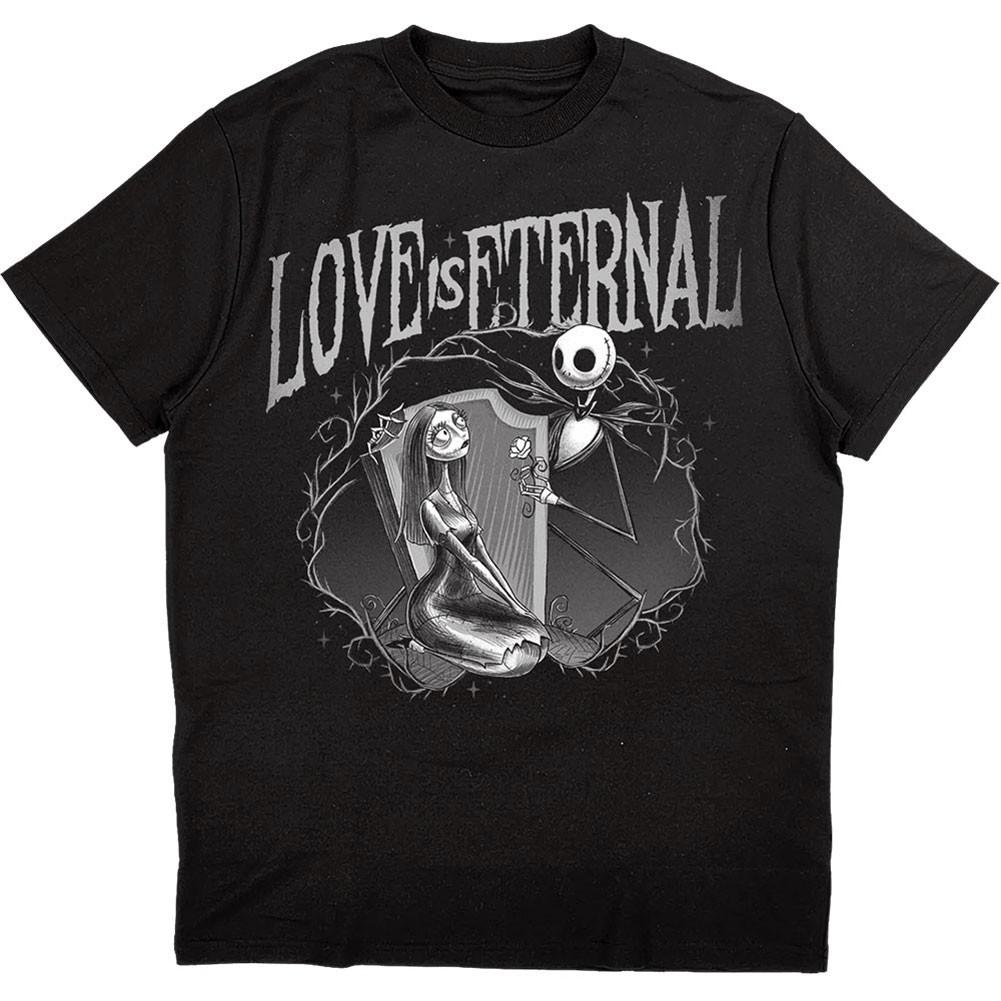 Men s Nightmare Before Christmas Jack & Sally Love Is Eternal Slim Fit T-shirt 3XL