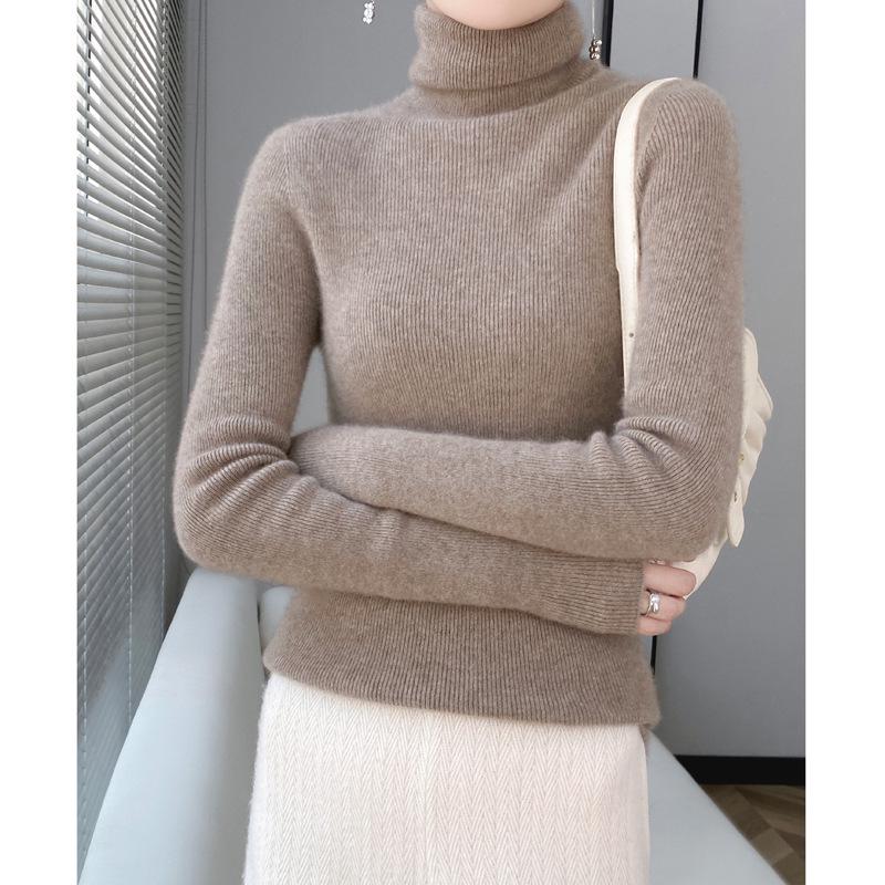 2023 Women's High Neck Slim Fit Knit Base Layer for Autumn/Winter