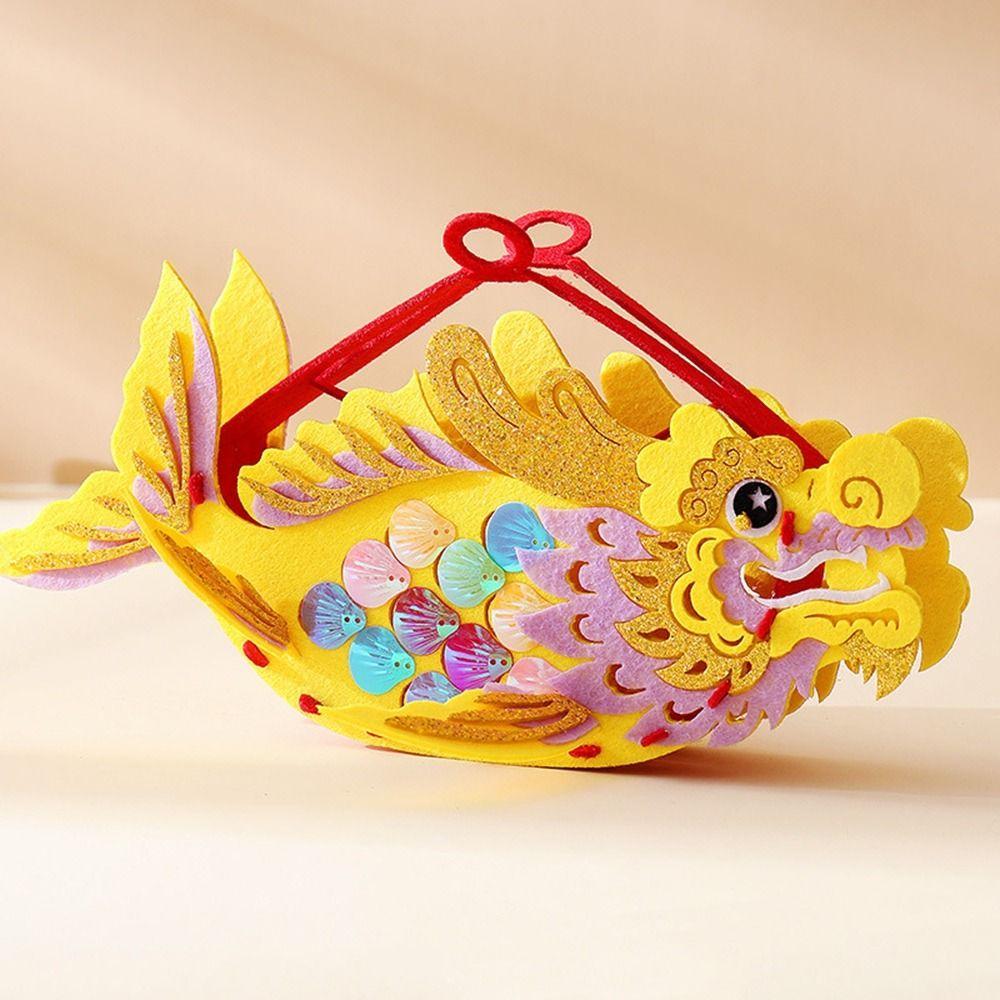 Chinese Style Mid-Autumn Festival Lanterns Cartoon Fish Shape Storage Basket  Kids
