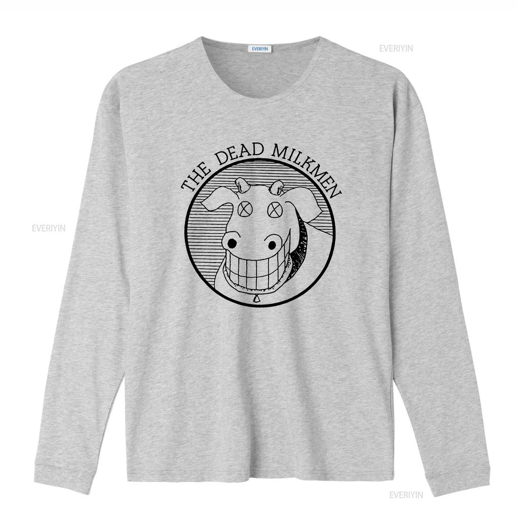 DEAD MILKMEN The Cow Logo on White T shirt NEW MEDIUM ONLY vintage Washed Breathable graphic homme streetwear Versatile