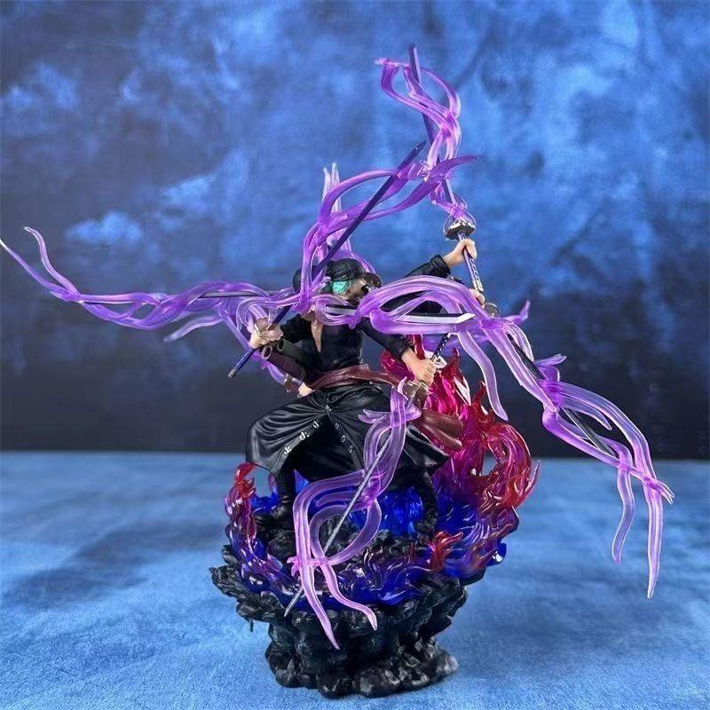 One Piece "Solo Nine Knife Flow Handmade Ornament - Anime Character Collection Desktop Car Decoration Height 22cm