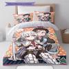 Fire Force  Pattern Bedding,Quilt Set Quilt Cover Pillowcase Home Birthday Gift (1 * Duvet Cover + 2 * Pillowcase, Without Core)