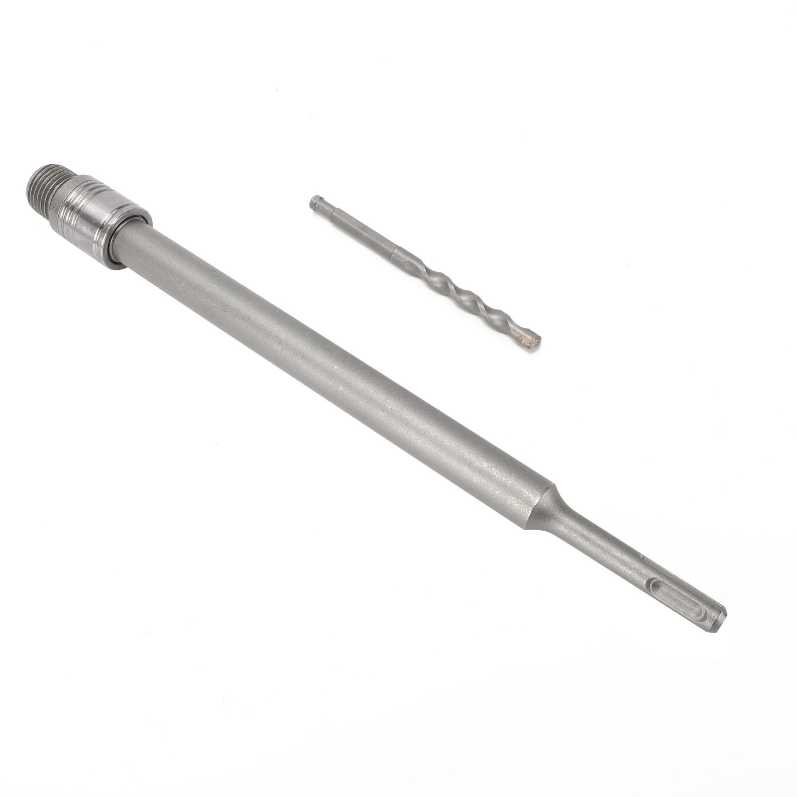 

Wall Hole Saw Connecting Rod 300mm Round Shank Concrete Hole Cutter Connection Rod with Center Drill Bit for Electric Hammer