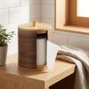 Wooden Roll Paper Dispenser Retro Toilet Paper Holder Creative Tissue Storage Box  Living Room