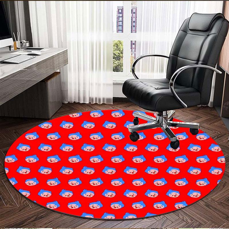 Plim Plim Print Round Rug, Washable Floor Carpet, For Entryway Dorm Laundry Room Office Study, Home Decor Birthday Christmas Gift