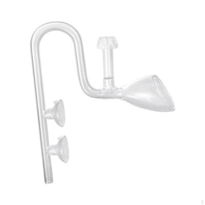 Aquarium Glass Lily Pipe Fish Tank Filter Remove Oil Easy To Clean Tubing Installation