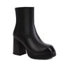 Stivaletti da Donna con Tacco Chunky e Punta Quadrata con Zip Laterale Moda Invernale Martin