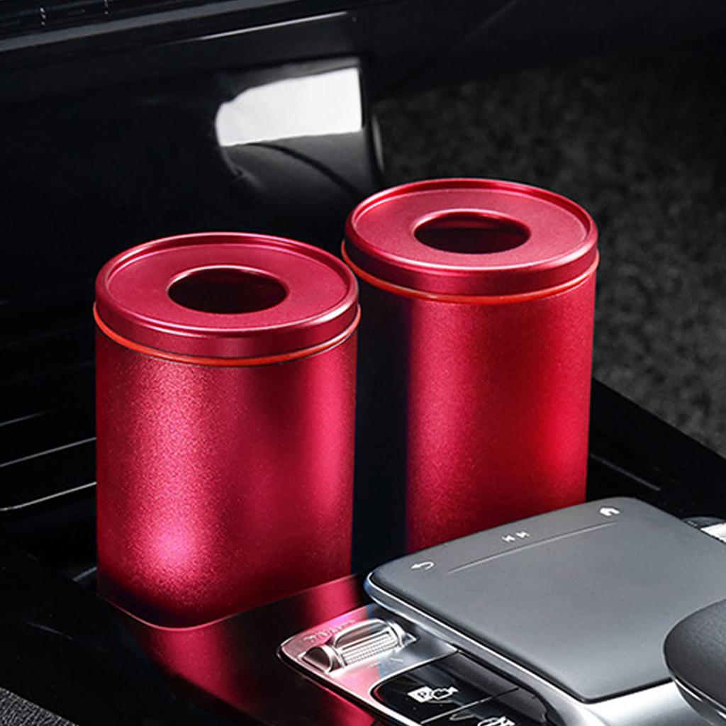 Creative Car Tissue Box Holder Frosted Aluminum Alloy Cup Holder Paper Towel Holder Auto Interior