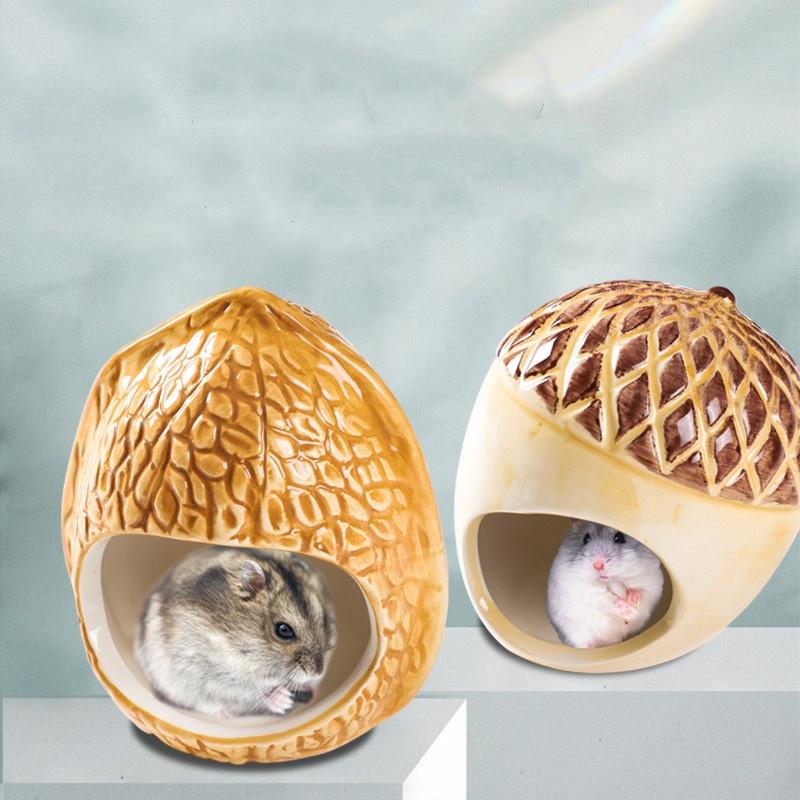 Kühlendes Keramikhäuschen für Hamster Walnuss Eichel Erdnuss und mehr