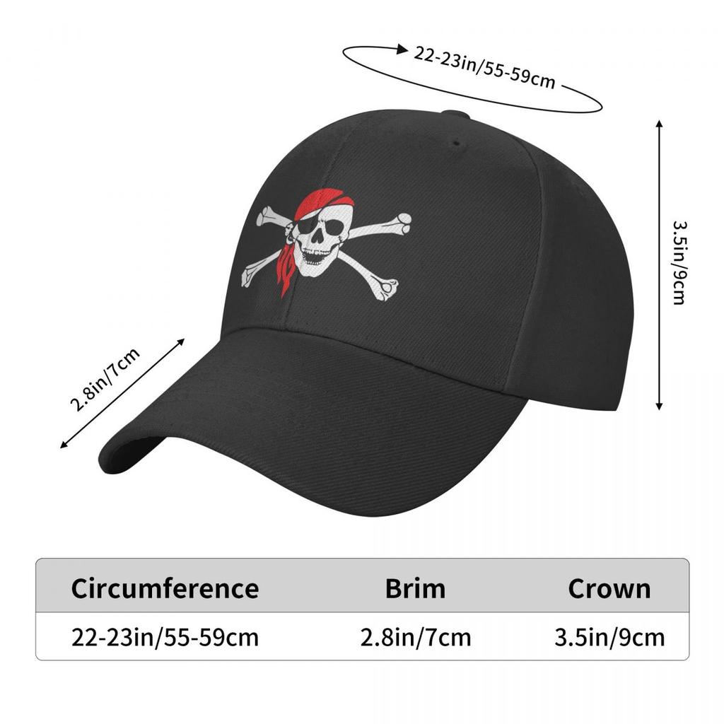 Módní Unisex Jolly Roger Skull Cross Bones Pirate Flag Baseballová čepice Dospělý Nastavitelný Táta Klobouk Hip Hop Snapback Čepice
