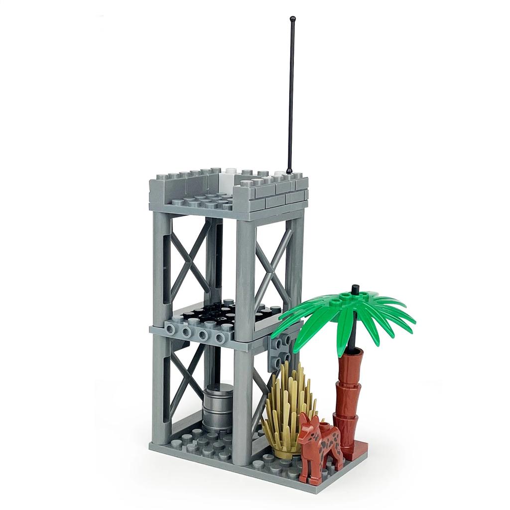 Field Sentry Tower Combat Command Center Building Blocks - Small Particles Accessories - Assembled Children's Model Toys