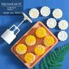 Hand Pressed Mooncake Mold Flower Shape DIY Baking Tool for Snow Skin Mung Bean Cake Making Kitchen Pastry Supplies
