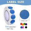 1000Pcs Colored Dot Stickers Color Coding Labels Blank Circle Stickers Adhesive Round Price Stickers for Office 12.7mm 19mm 25mm