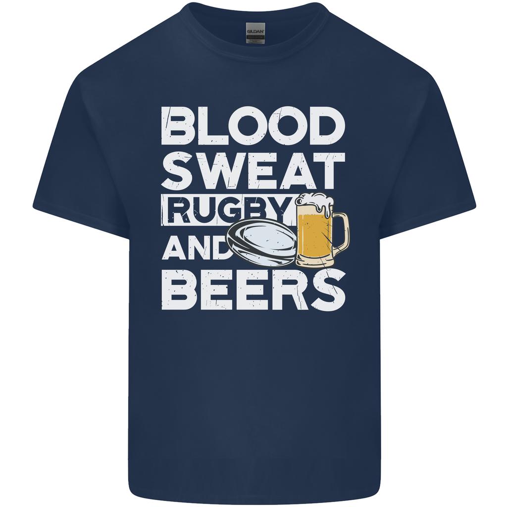 Blood Sweat Rugby and Beers Funny Unisexs Light Cotton TShirt