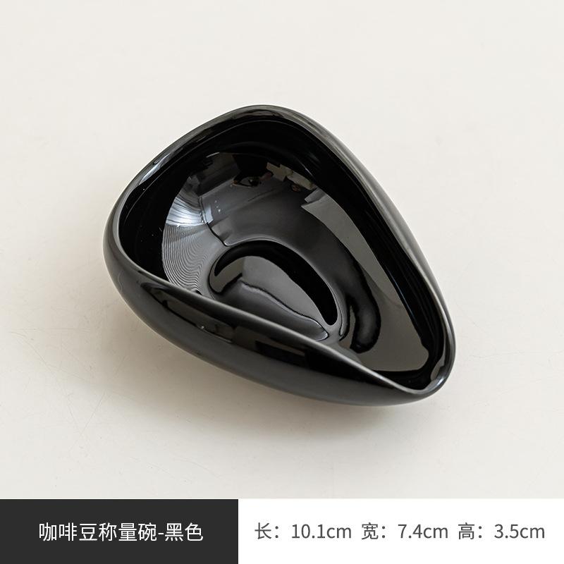 

Ceramic Coffee Bean Scale Dish Anti Fly Powder Cup Measuring Plate for Brewing