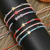 Send Girlfriend Small Bracelet Simple Bohemian Color Friendship Hand Rope Adjustable Five-pointed Star Rice Bead Bracelet Female
