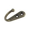 Dual-Hole Antique Style Zinc Alloy Coat & Hat Hook, Eye-Catching Light Duty Wall Hook