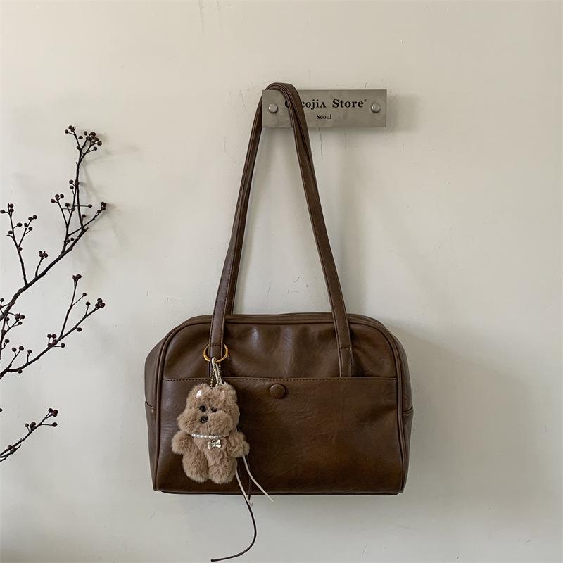 

Women s Large Capacity Retro Crossbody Bag - Versatile Autumn/Winter Single Shoulder & Underarm Pillow Bag for Commuting Bare Bag коричневий