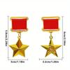 2pcs/set Copy Venus Country Micro Wallet Socialist Labor Hero Medal Golden Star World War II USSR Five-star Alloy CCCP Badge