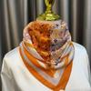 Autumn/Winter Silk Cotton Scarf with Magnetic Buckle - Versatile, High-end Neck Warmer