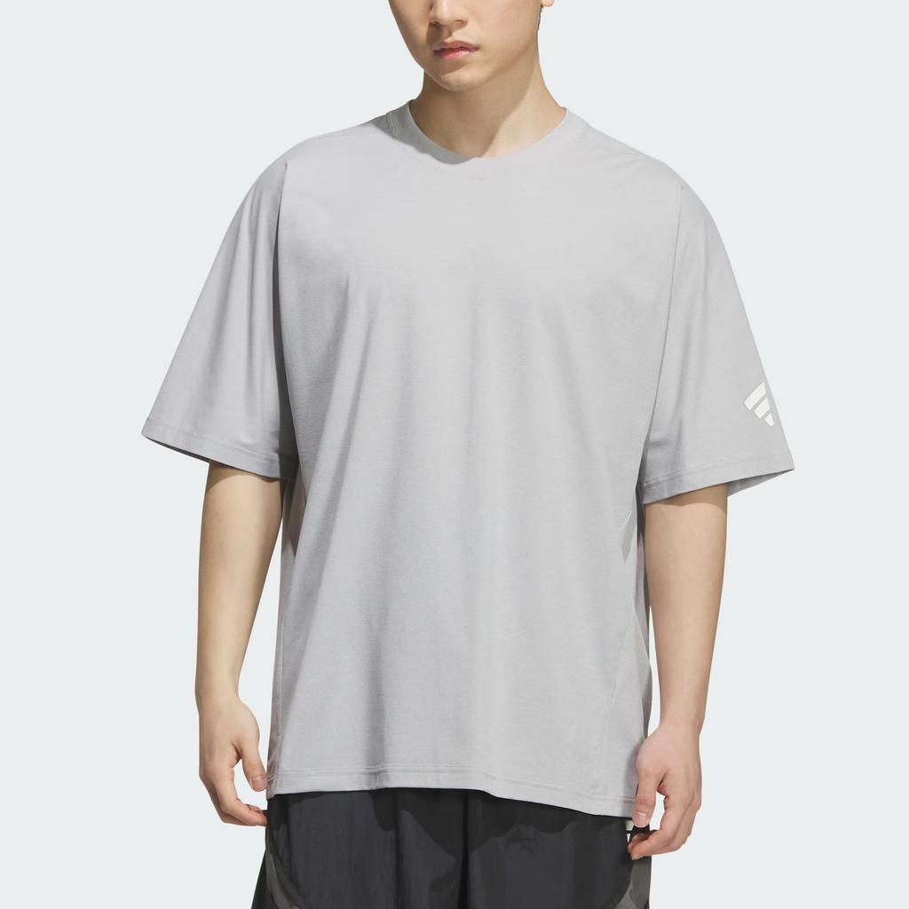 adidas Climacool Fos Short Sleeve Round Neck Sports Casual T-Shirt Men Tops Light-Gray KE9589