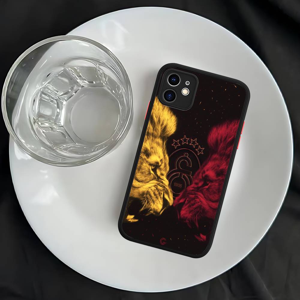 Fotbalový tým Galatasaray Pro Silikonový matný kryt na telefon Pro iPhone 16 Pro Max 15 14 13 12 11 X XS MAX