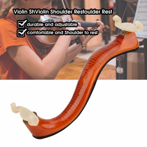 Ongwan Violin Shoulder Rest, 4/4 and 3/4, Maple Solid Wood Violin Shoulder Rest, Adjustable with Cotton Pad, Perfect for Beginners and Professional Vi