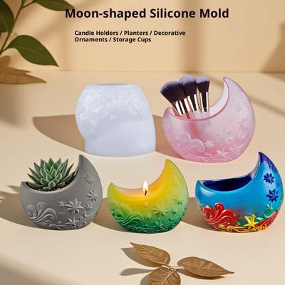 Kerzenbecherform Leicht zu entformen Silikon Muschelform Muschel Topfform Hochtemperaturbeständig Für Gipsornamente Pflanze Blume