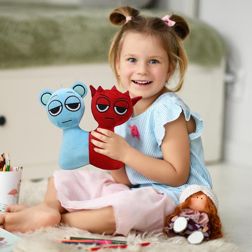 Roztomilá plyšová panenka jako dárek kreslená dětská hadrová panenka