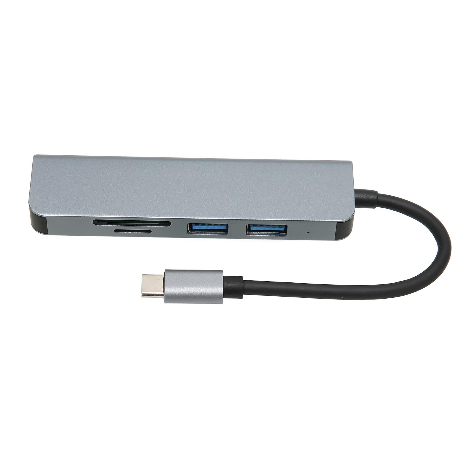 

USB C 3.0 Hub Ultra Slim Plug and Play 5 in 1 5Gbps Hi Speed USB Multiport Hub Adapter for PC Laptop Printer USB Flash