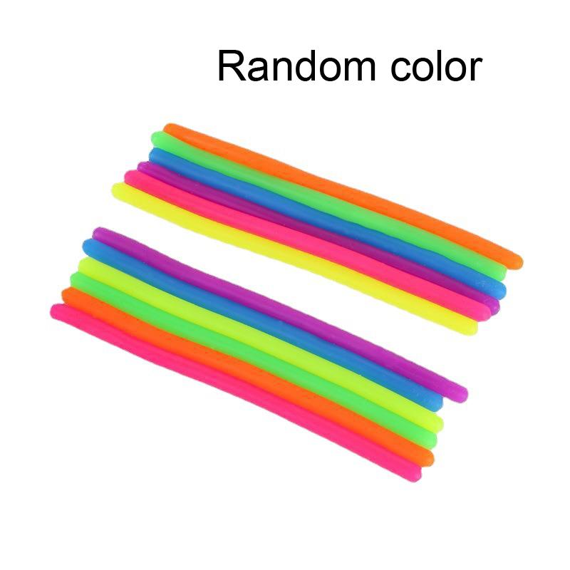 

100Pcs Colorful Pop Tube Rainbow Fidget Toys Telescopic Tube Stress Relief Toys Plastic Stretch Pipe Decompression Toy Gift