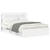 Headboard Cabinet with Storage White Engineered Wood