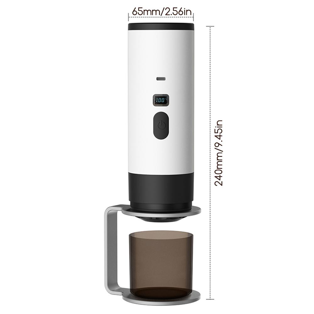 3 In 1 Espressoes Machine High Capacity Battery Digital Display Wireless Washable Usb Rechargeable Coffee Maker For Travel