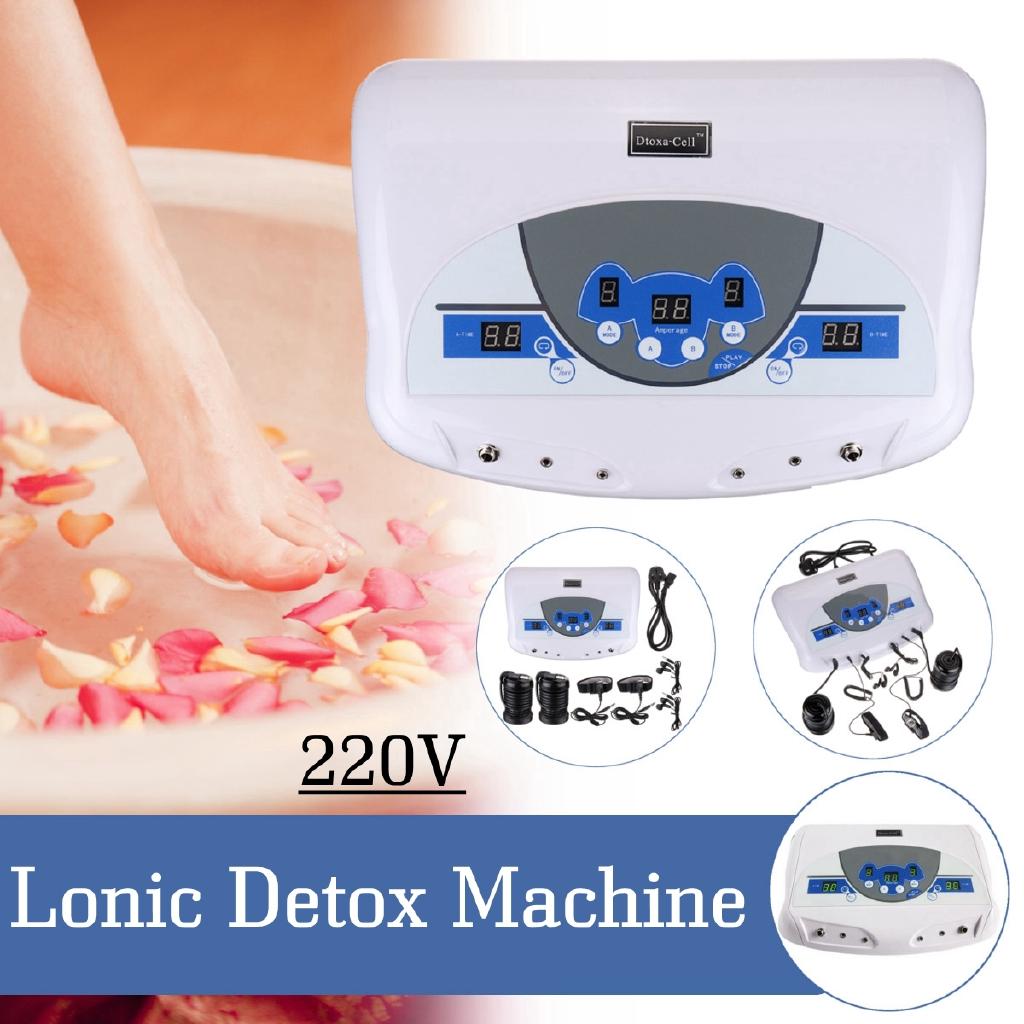 50W 220V Dual-user Ionic Detox Machine Foot Bath Spa Tool LCD W/ MP3 Music Cleanse Salon